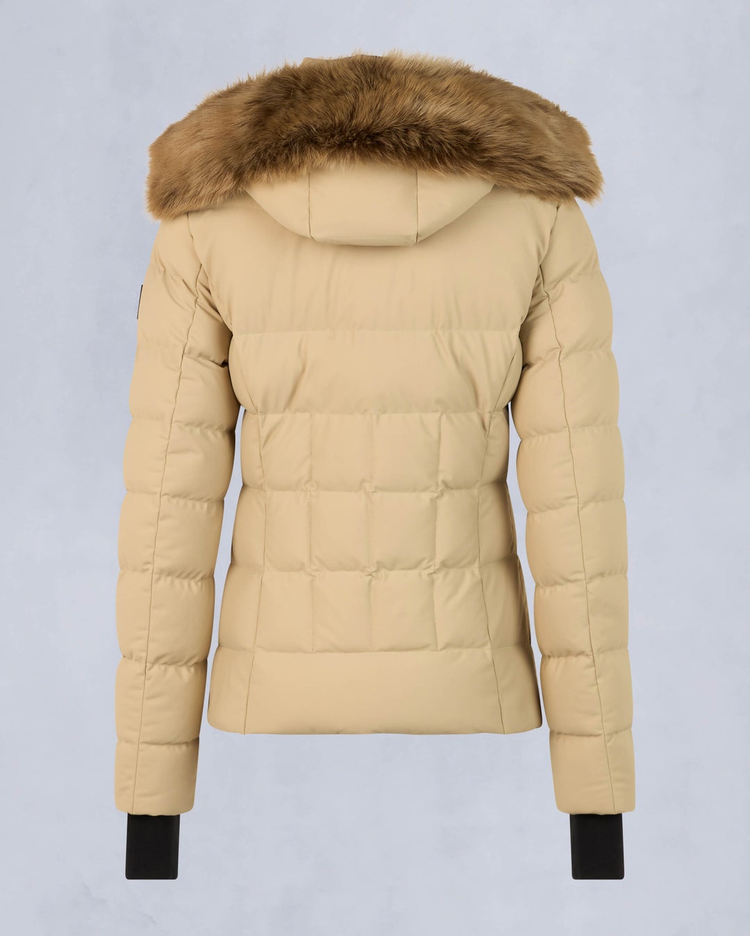 Khaki Moose Knuckles Gold Series Betta Shearling Women Winter Jacket | USA-XUJBF1354