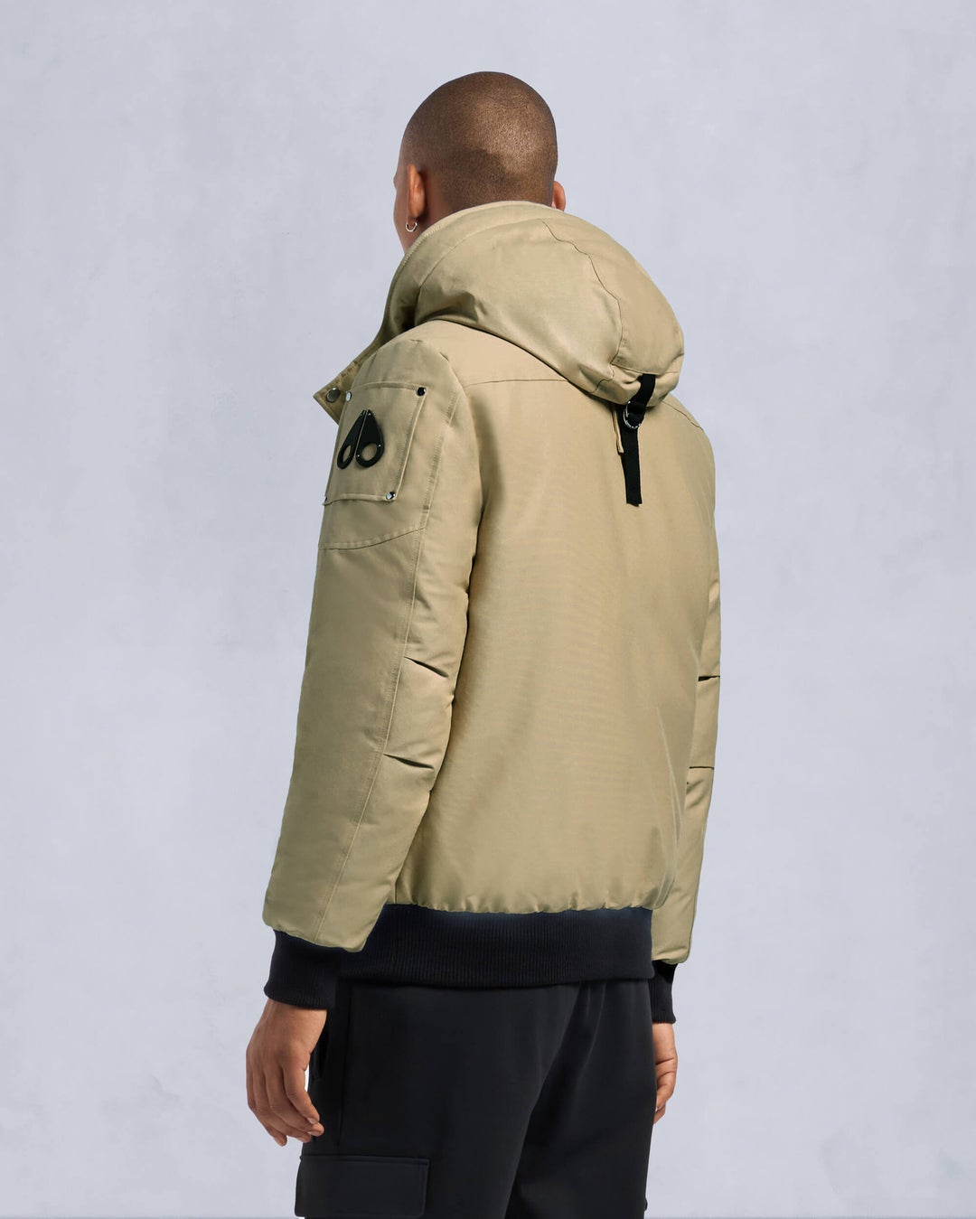 Khaki Moose Knuckles Original Ballistic Men Bomber Jacket | USA-KRXUJ8927