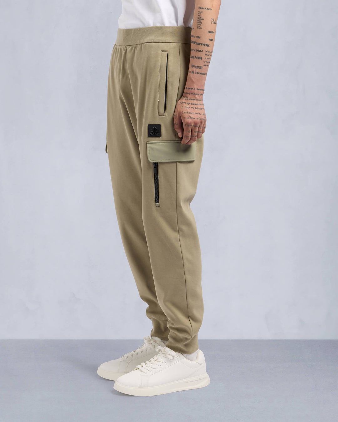 Khaki Moose Knuckles Perido Cargo Men Pants | USA-KYWPO0947