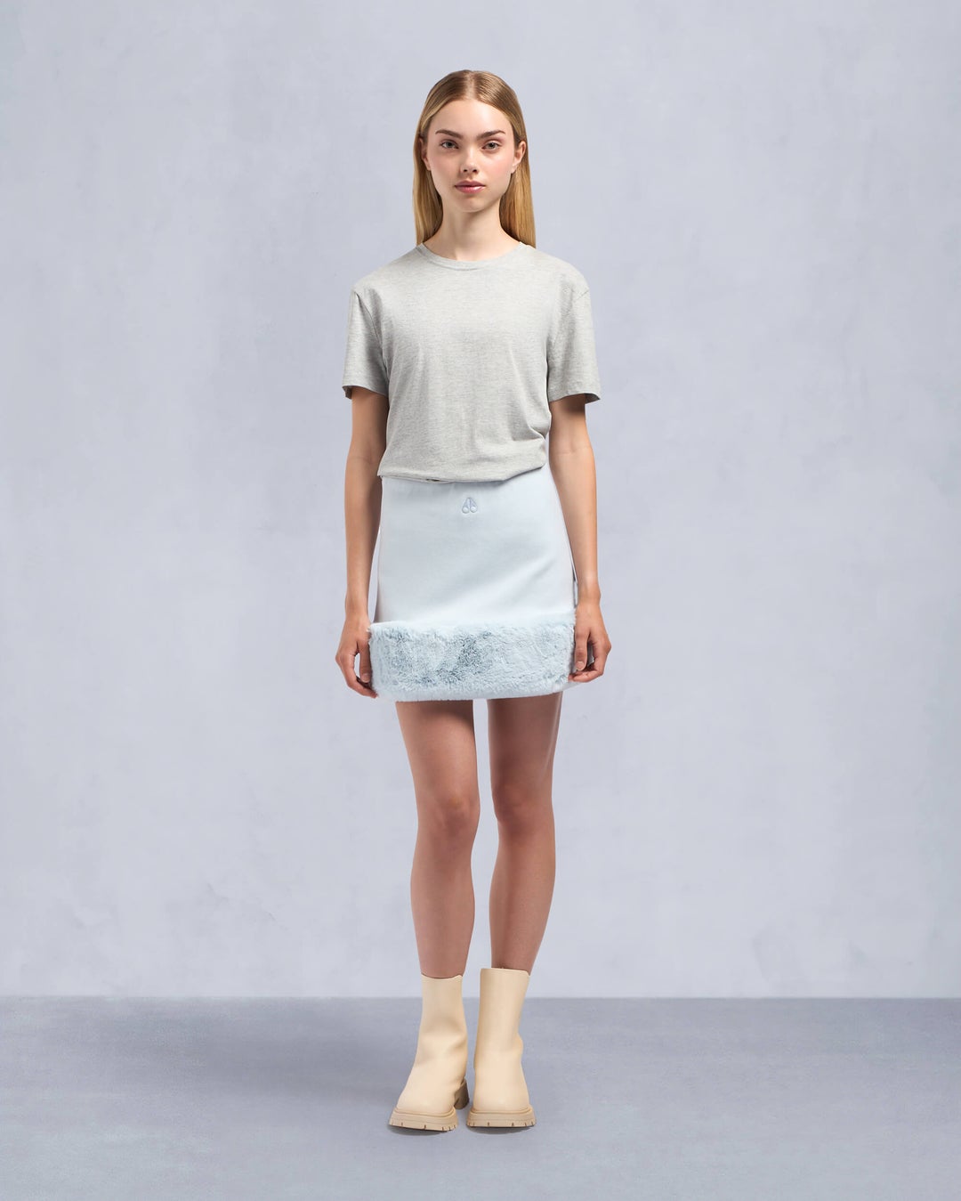 Light Blue Moose Knuckles Mealy Bunny Women Skirt | USA-QAGEK6457