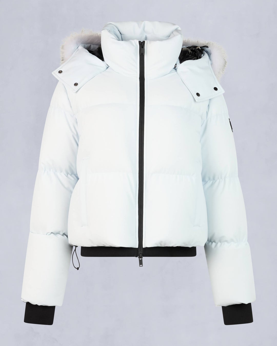 Light Blue Moose Knuckles Misti Shearling Puffer Women Down Jacket | USA-BLTZC9206