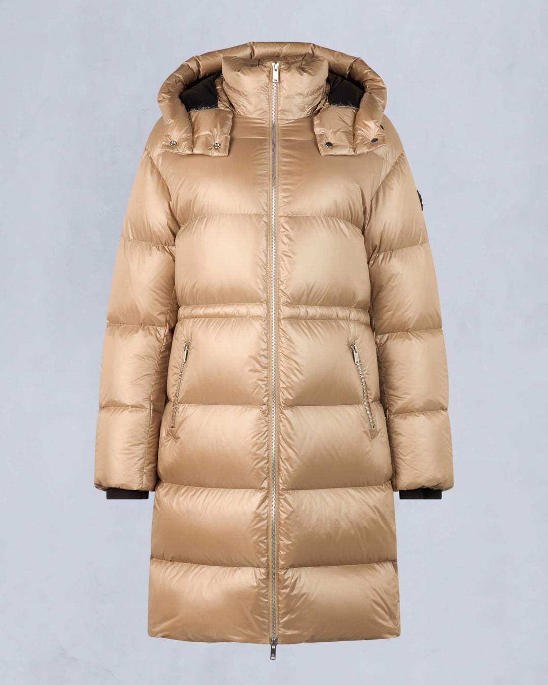 Light Gold Moose Knuckles Juniper Long Down Women Puffer Jacket | USA-MPSXA4981