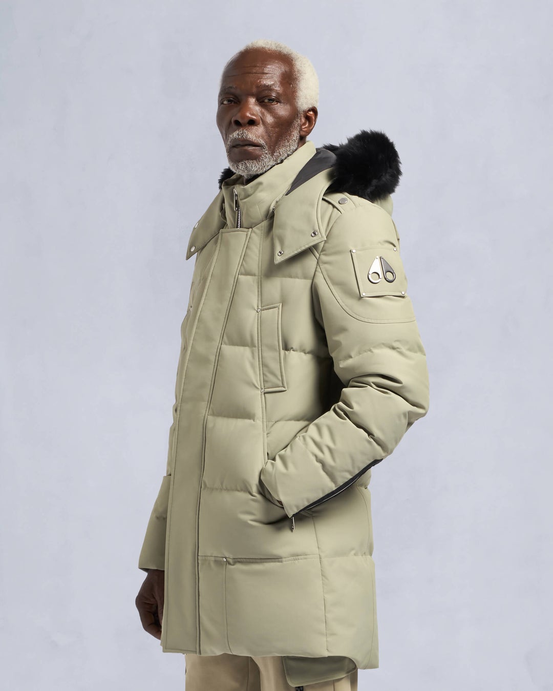 Light Khaki Moose Knuckles Cloud Shearling Men Parka | USA-OXKAH7602