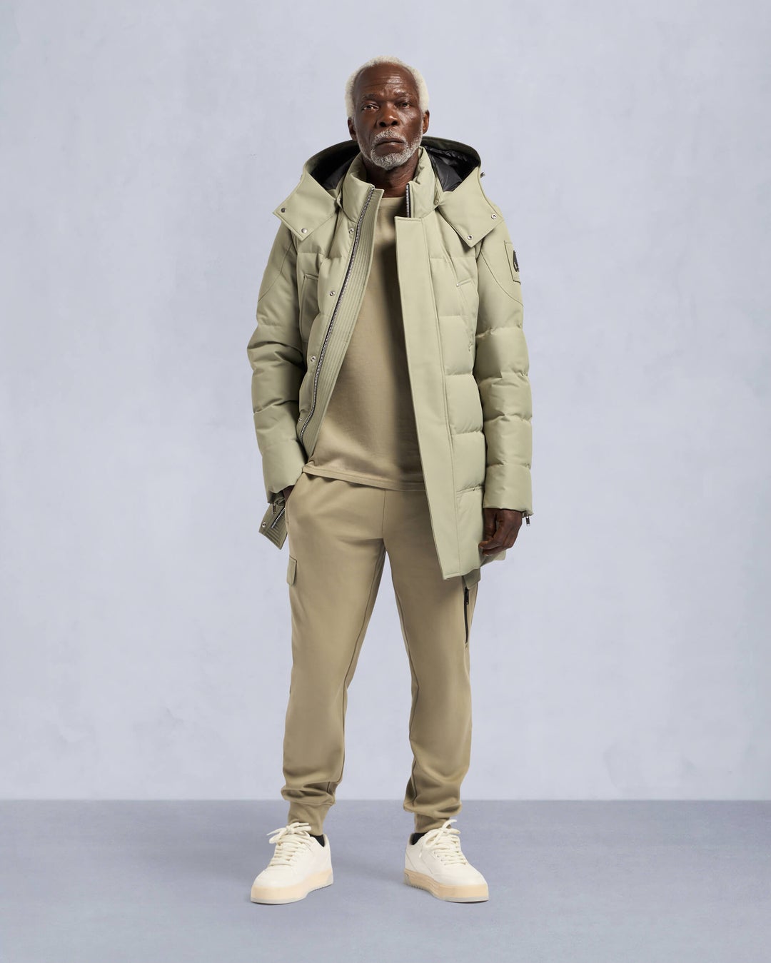 Light Khaki Moose Knuckles Cloud Shearling Men Parka | USA-OXKAH7602