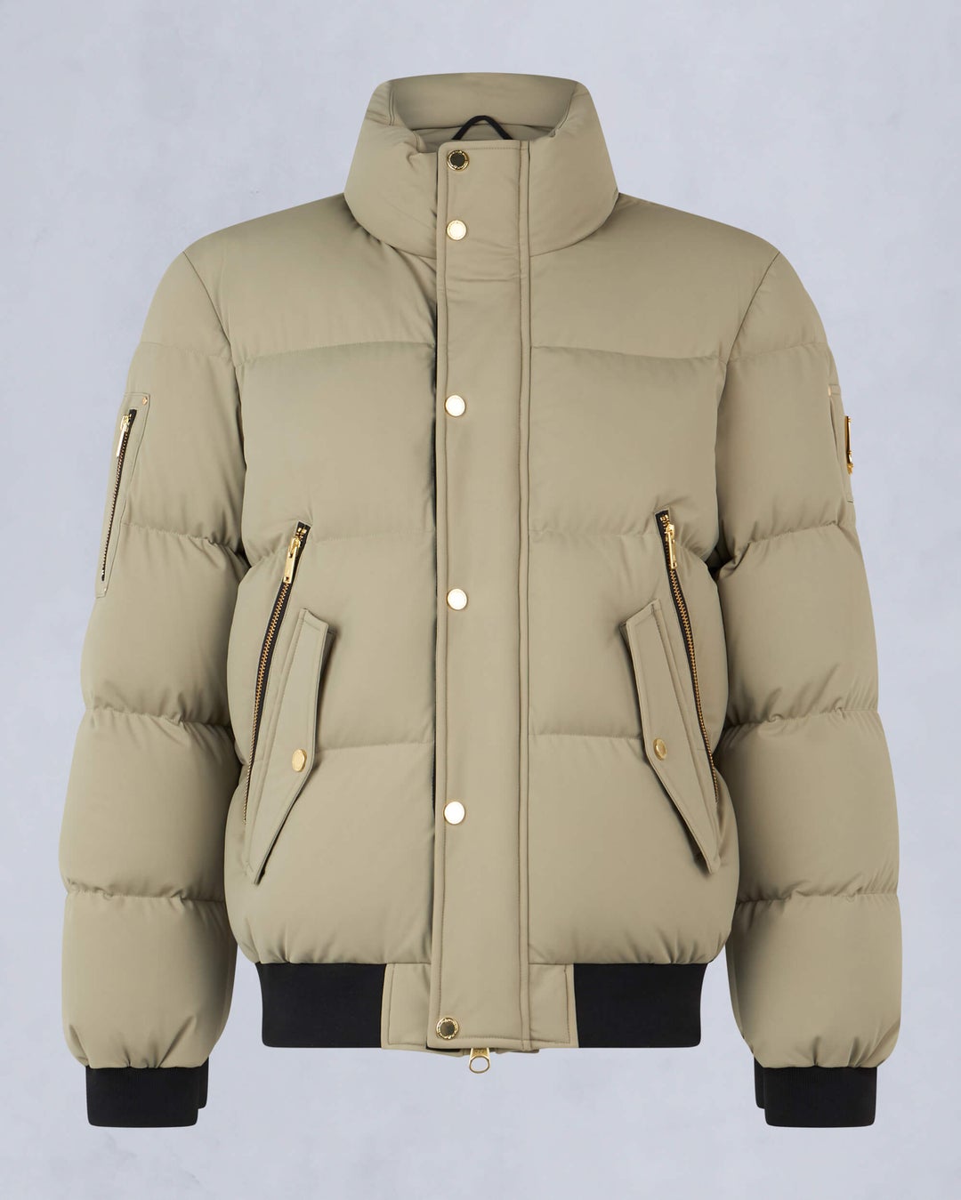 Light Khaki Moose Knuckles Gold Series High Point Men Bomber Jacket | USA-MPLEQ1607