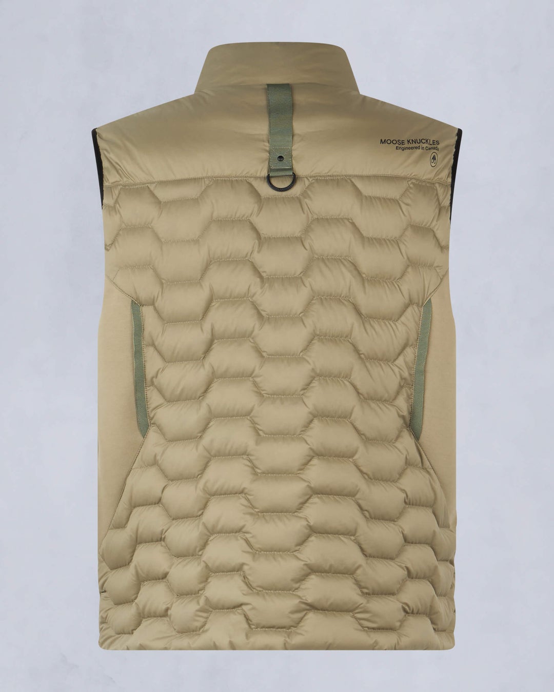 Light Khaki Moose Knuckles Granite Down Hybrid Men Vest | USA-BLTPF3892