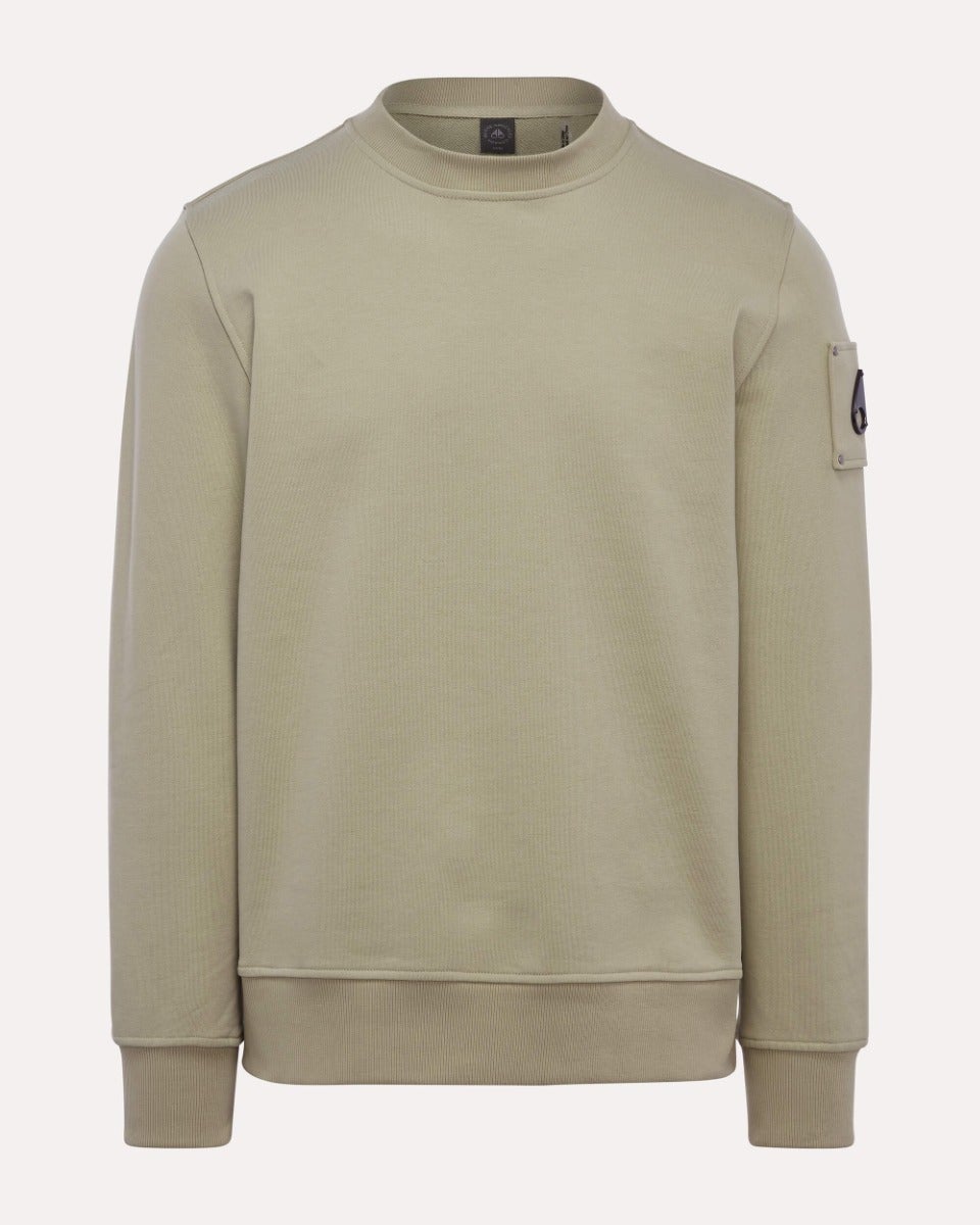 Light Khaki Moose Knuckles Harstfield Men Sweatshirt | USA-VXUPE2976