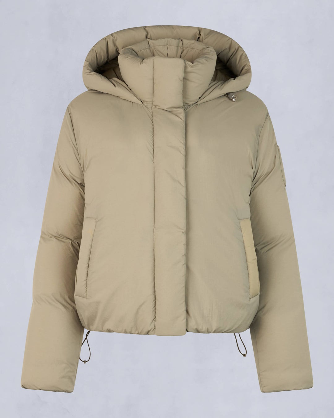 Light Olive Moose Knuckles Duvet Koya Women Puffer Jacket | USA-RJHFS2671