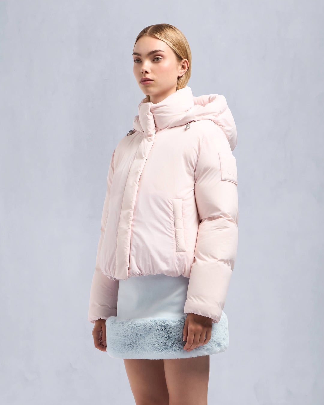 Light Pink Moose Knuckles Duvet Koya Women Puffer Jacket | USA-WVFTC5198