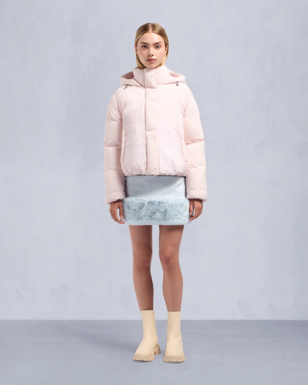 Light Pink Moose Knuckles Duvet Koya Women Puffer Jacket | USA-WVFTC5198