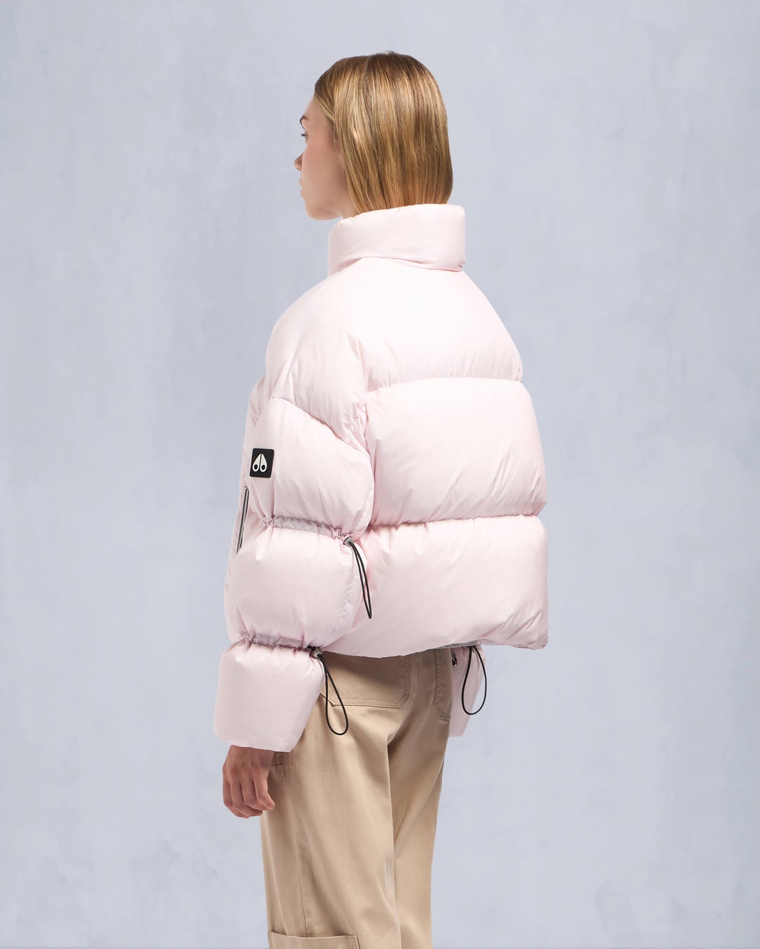 Light Rose Moose Knuckles Agate Puffer Women Down Jacket | USA-DAZJT9801