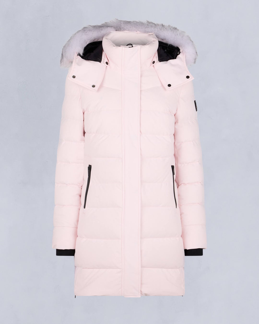 Light Rose Moose Knuckles Watershed Shearling Women Parka | USA-DMCRP0276