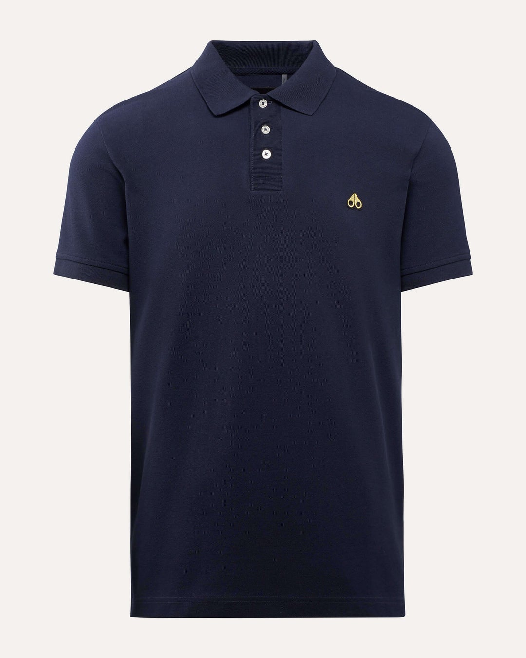 Navy Moose Knuckles Gold Pique Men Polo Shirt | USA-AQGCP0432