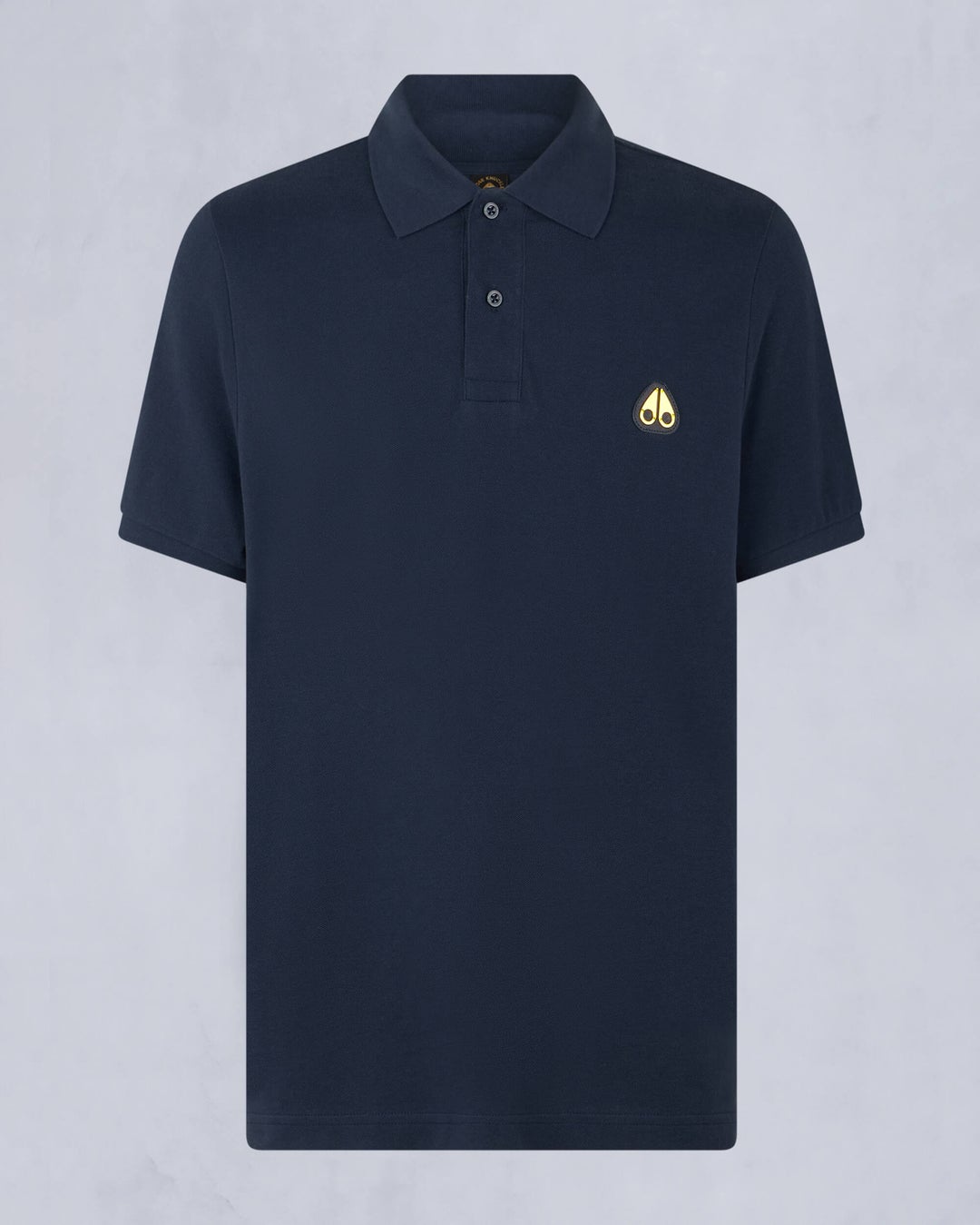 Navy Moose Knuckles Gold Series Everett Men Polo Shirt | USA-RCKPN6714