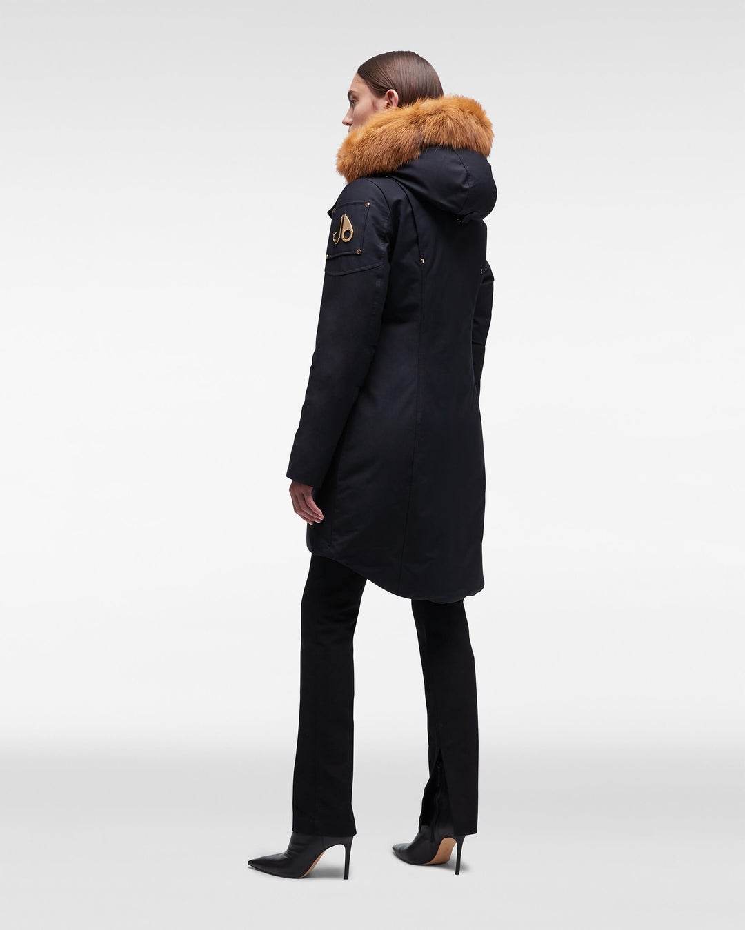 Navy Moose Knuckles Gold Stirling Fur Women Parka | USA-UYXWR5968