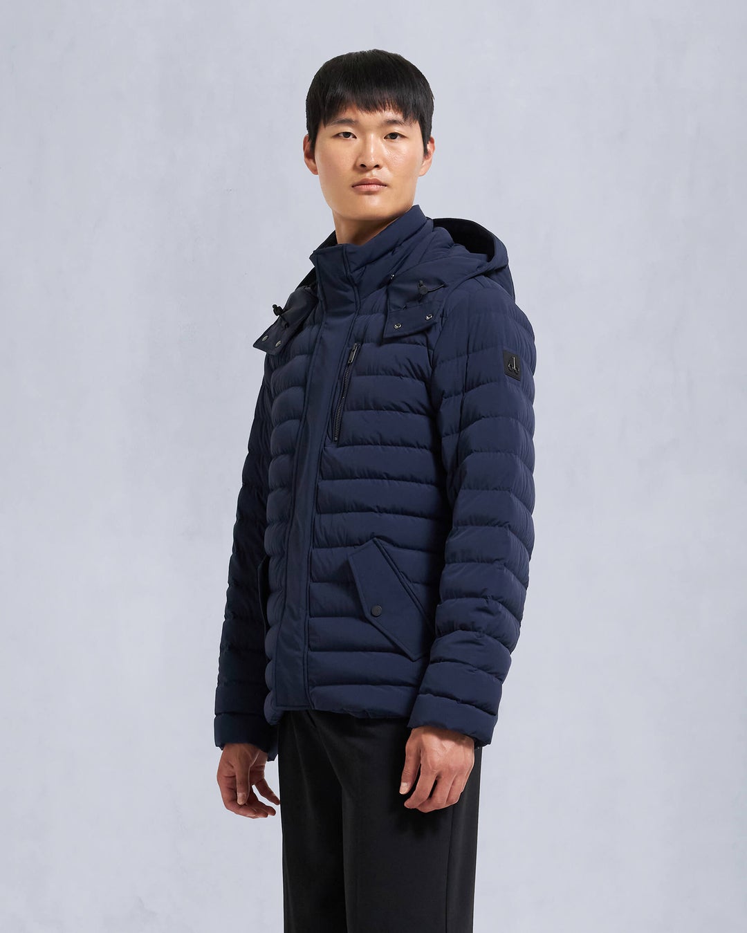 Navy Moose Knuckles Greystone Men Down Jacket | USA-UEWFY6109