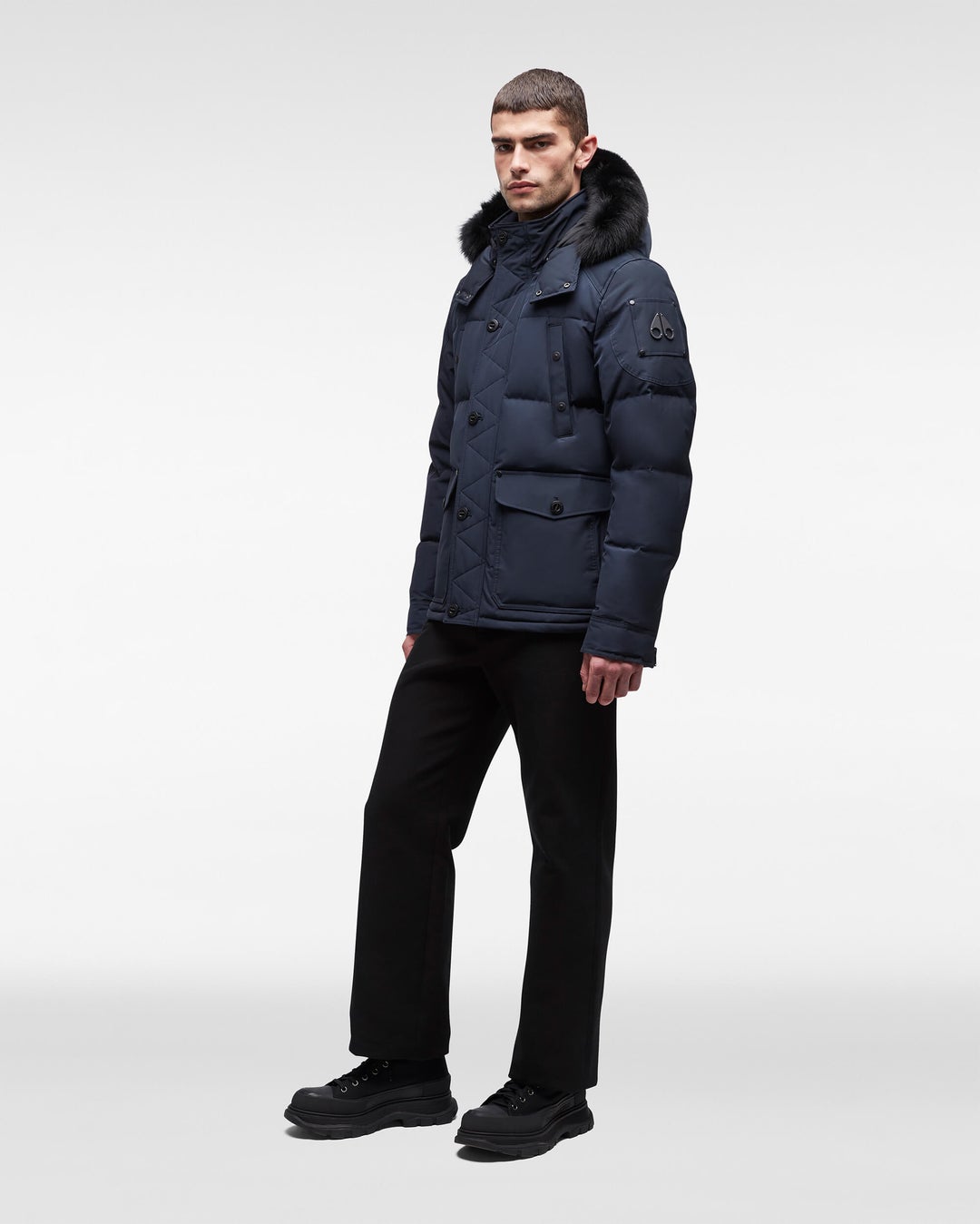 Navy Moose Knuckles Onyx Round Island Men Winter Jacket | USA-JUXLC9837