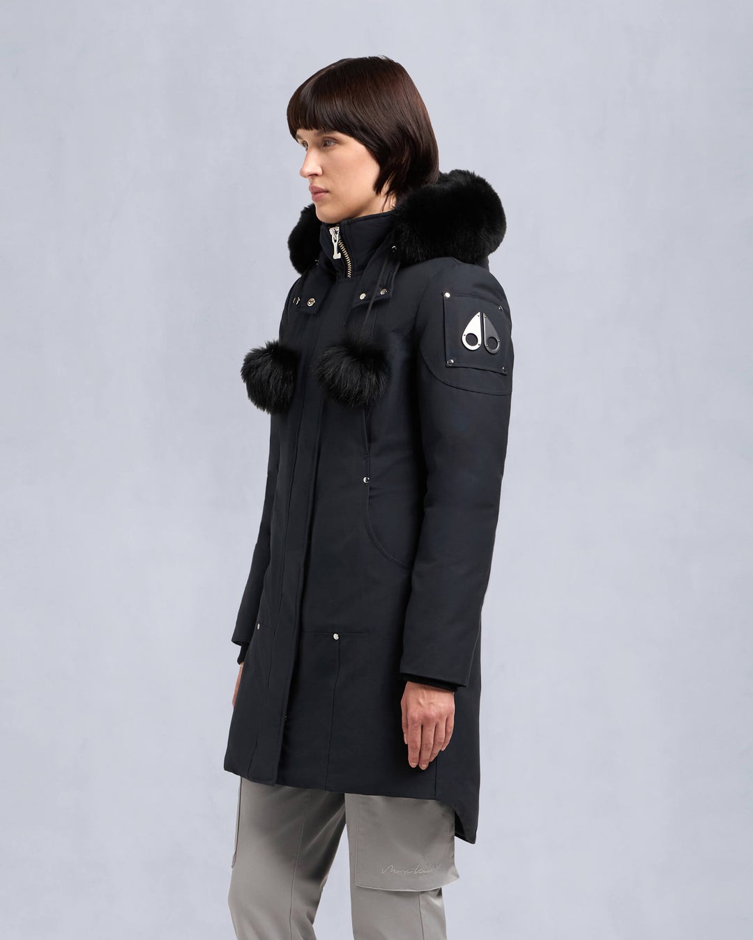 Navy Moose Knuckles Original Stirling Fur Women Parka | USA-KVMLD7453