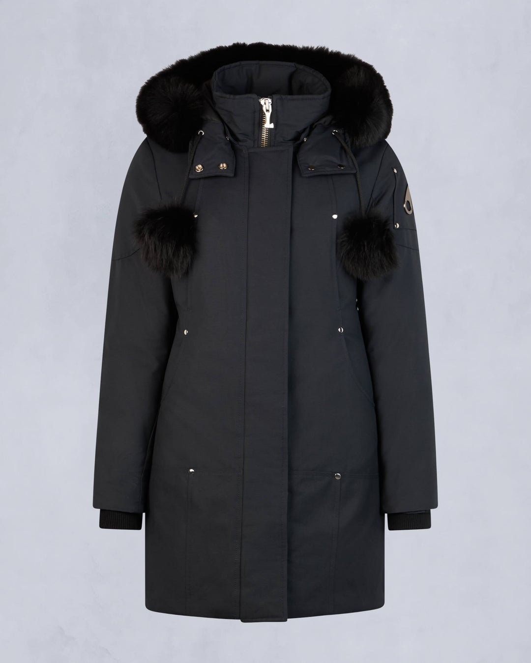 Navy Moose Knuckles Original Stirling Fur Women Parka | USA-KVMLD7453