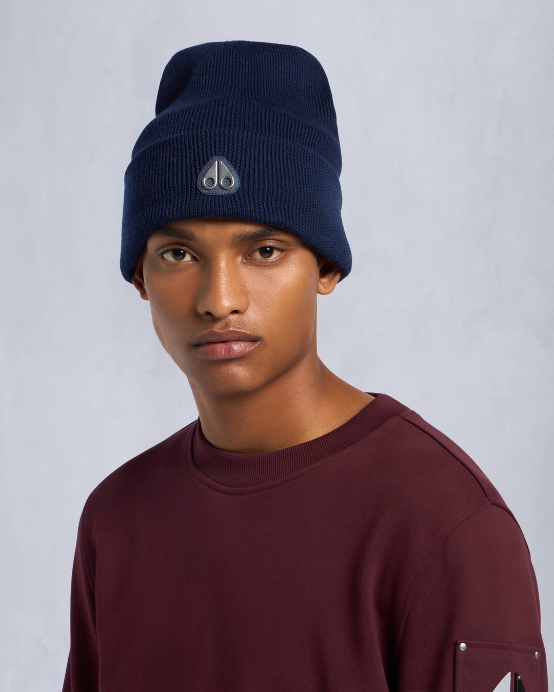 Navy Moose Knuckles Parnis Beanie | USA-IEJCY8605