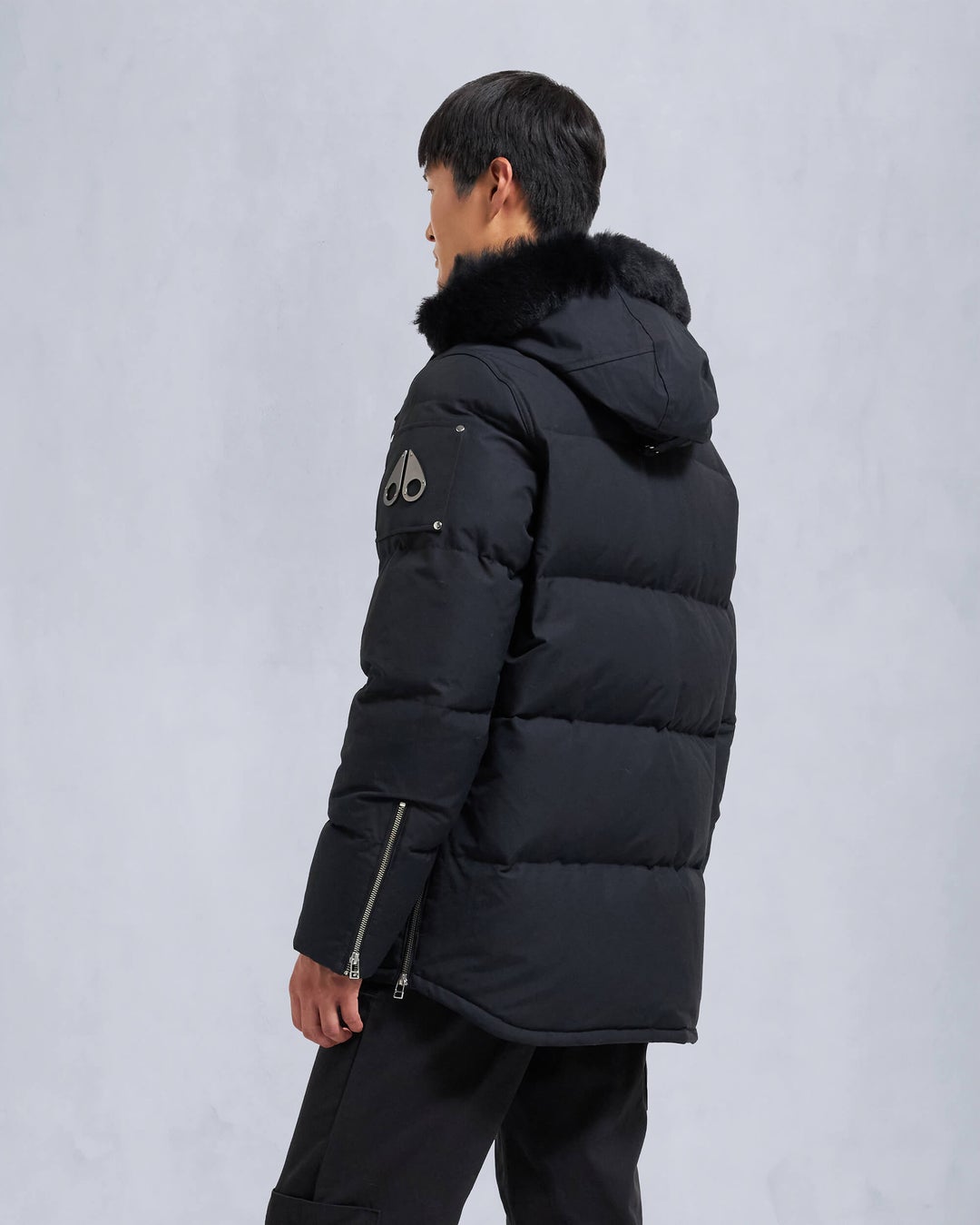 Navy / Black Moose Knuckles Original Shearling 3q Men Winter Jacket | USA-ZQYCO0593