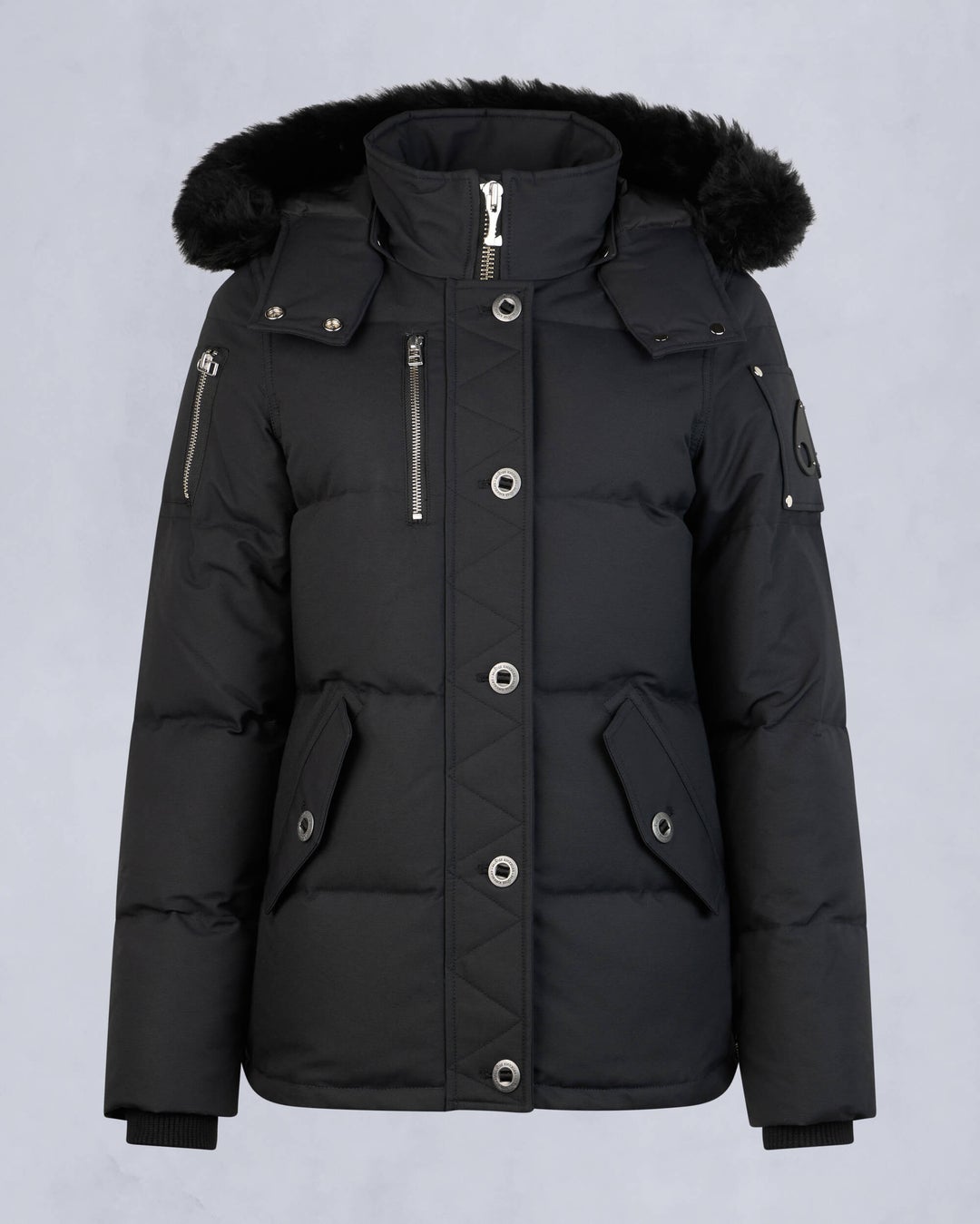 Navy / Black Moose Knuckles Original Shearling 3q Women Winter Jacket | USA-BCUPS5912