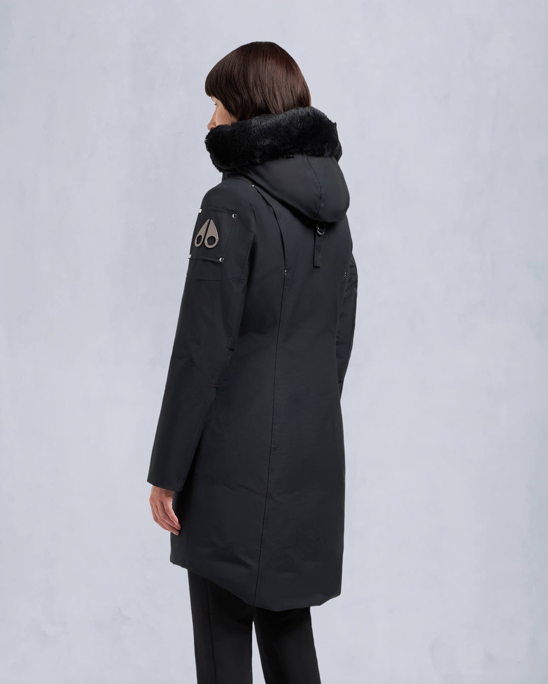 Navy / Black Moose Knuckles Original Shearling Stirling Women Parka | USA-RZCSP8257