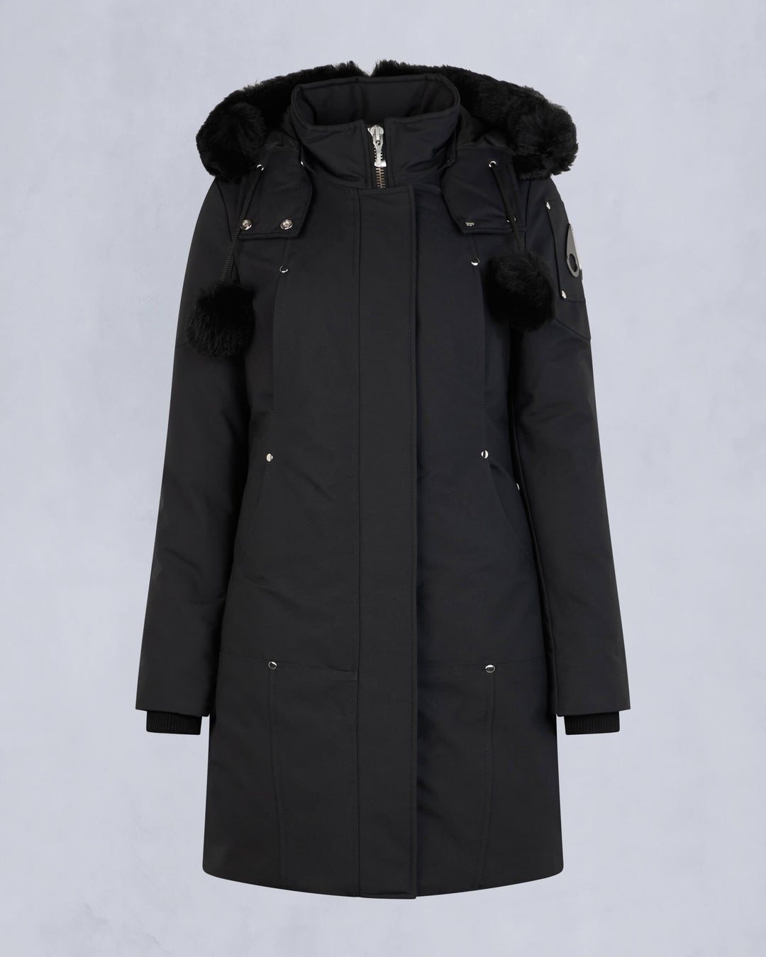 Navy / Black Moose Knuckles Original Shearling Stirling Women Parka | USA-RZCSP8257