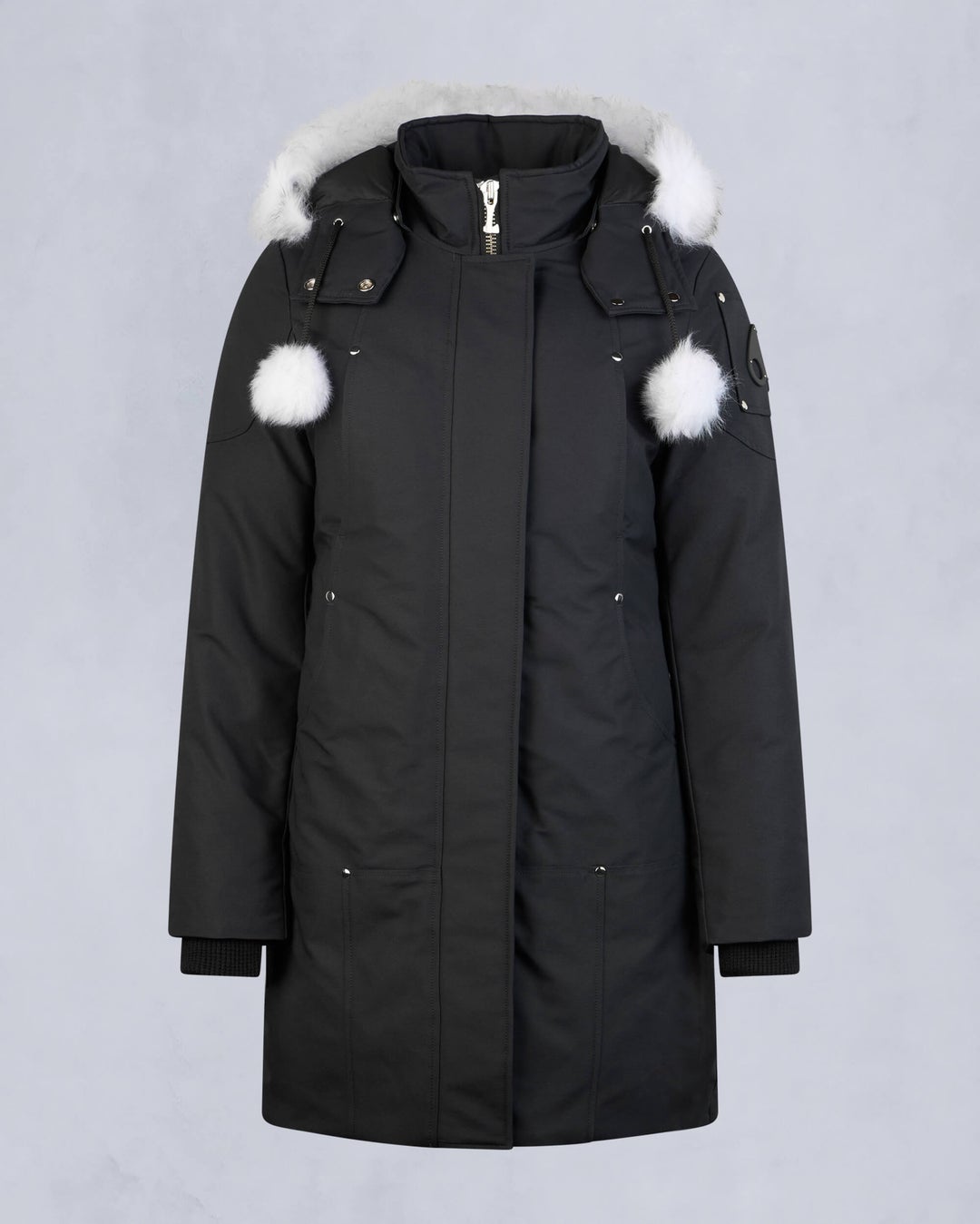 Navy / White Moose Knuckles Original Shearling Stirling Women Parka | USA-MGYFS4753