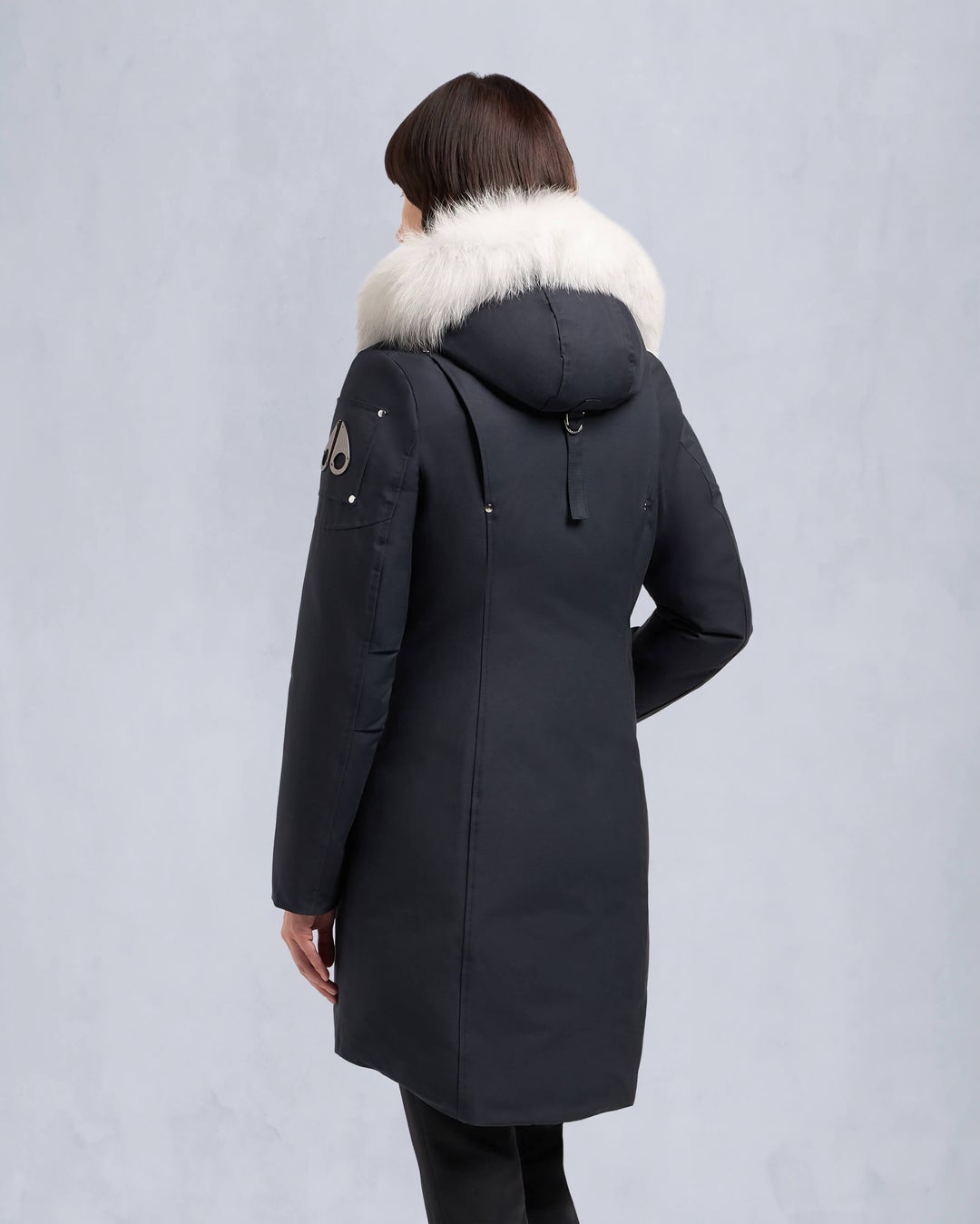 Navy / White Moose Knuckles Original Stirling Fur Women Parka | USA-OAXFK7891