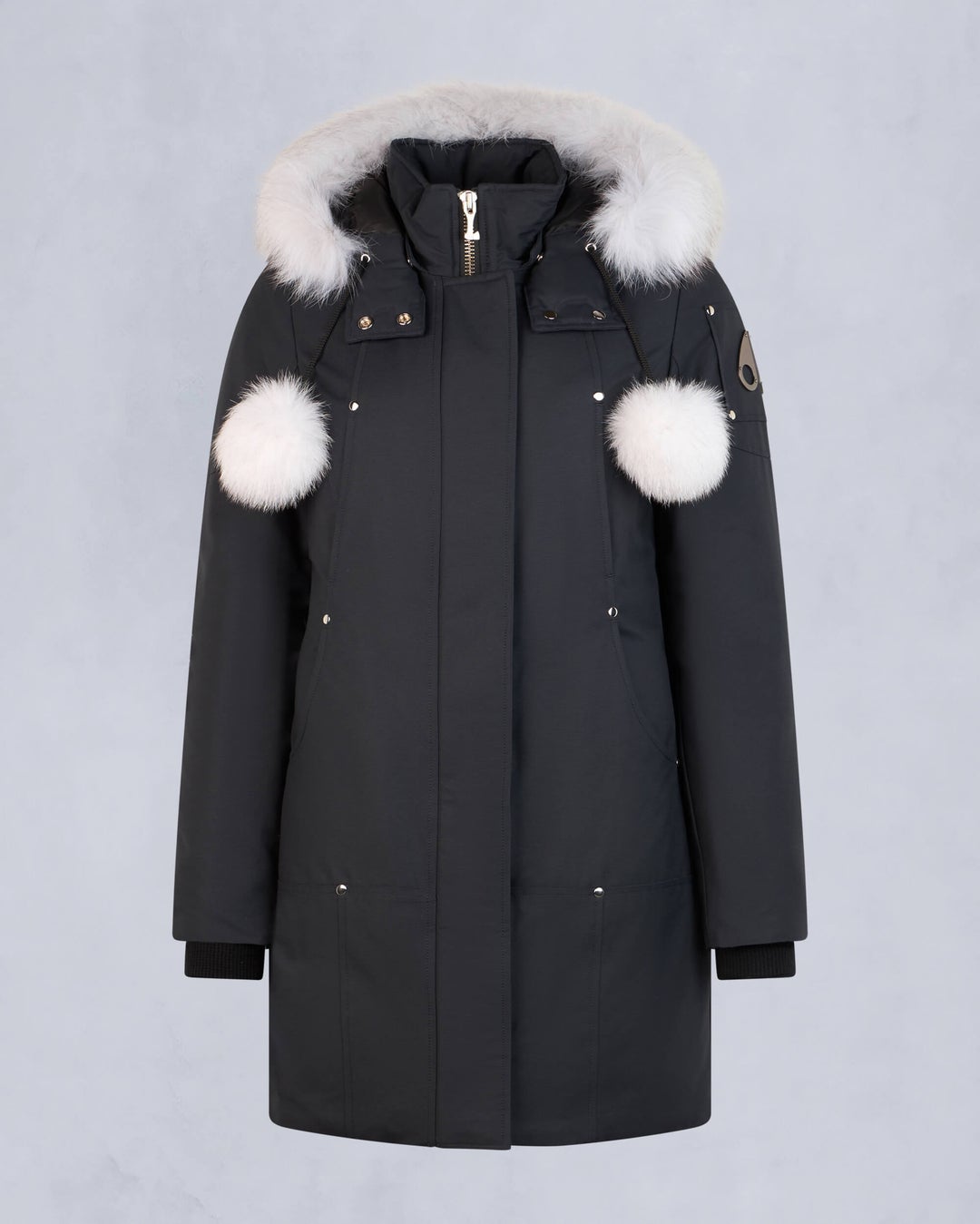 Navy / White Moose Knuckles Original Stirling Fur Women Parka | USA-OAXFK7891