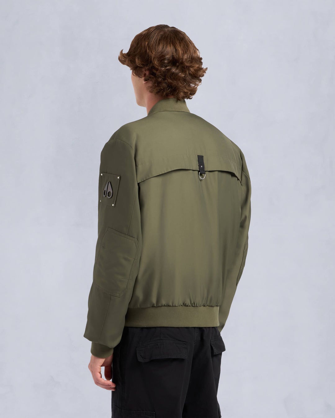 Olive Moose Knuckles Alder Twill Men Bomber Jacket | USA-PVOXH8763