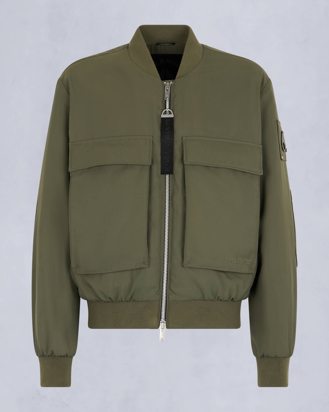 Olive Moose Knuckles Alder Twill Men Bomber Jacket | USA-PVOXH8763