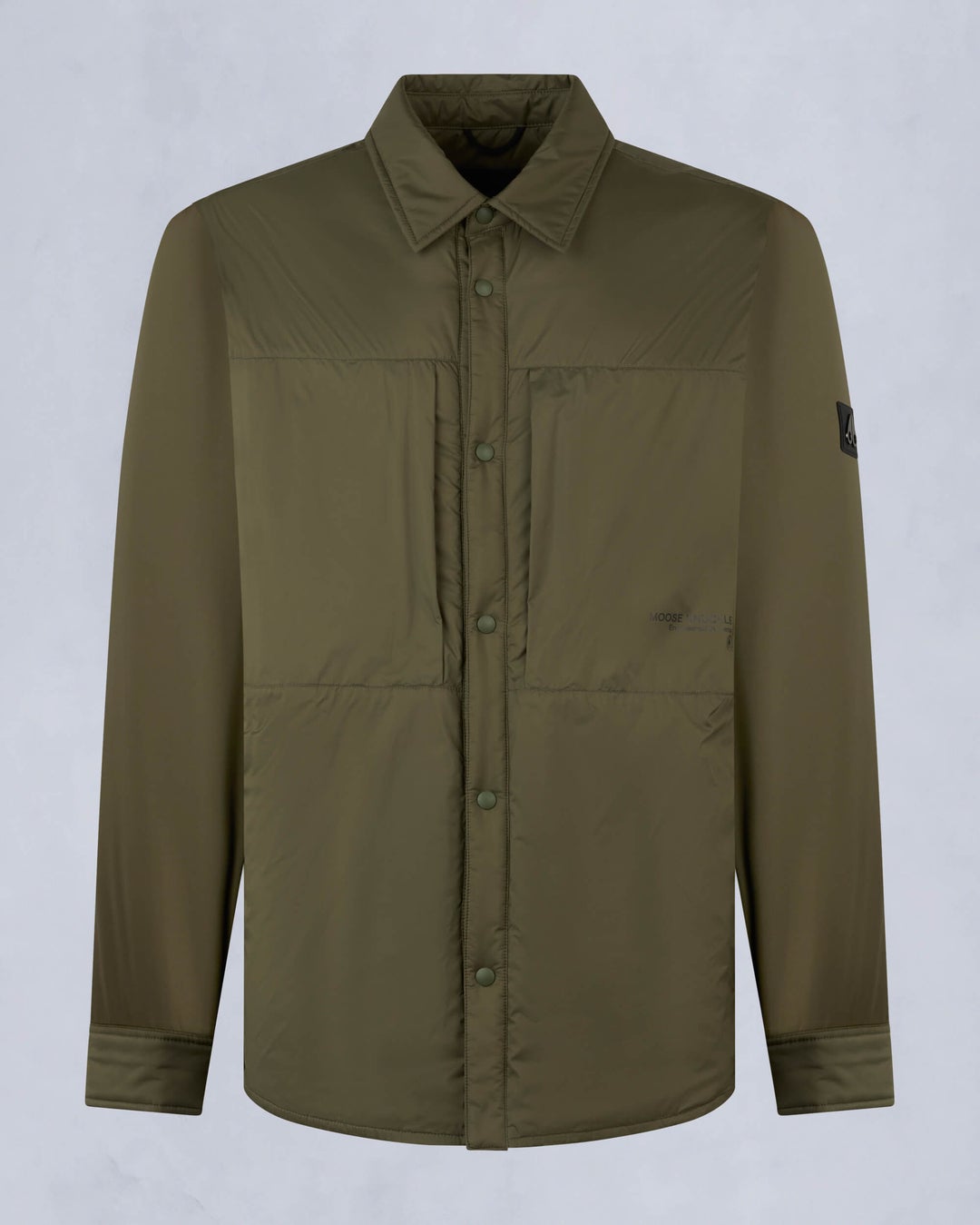 Olive Moose Knuckles Ash Men Shirt Jackets | USA-AIMGD2370