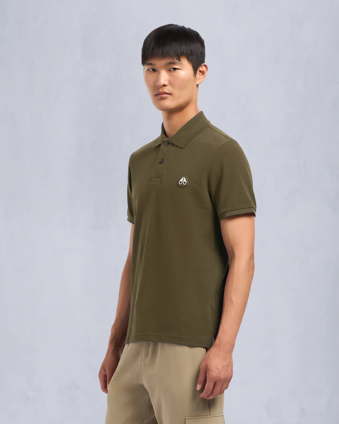 Olive Moose Knuckles Everett Men Polo Shirt | USA-WQFIA1538