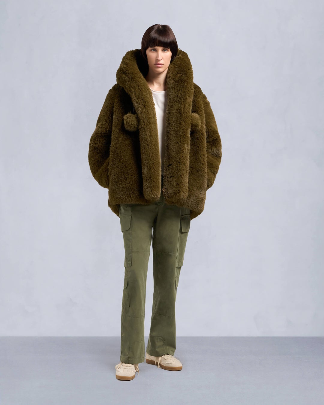 Olive Moose Knuckles Gold Series Jade Faux Fur Women Winter Jacket | USA-WXZGQ5378