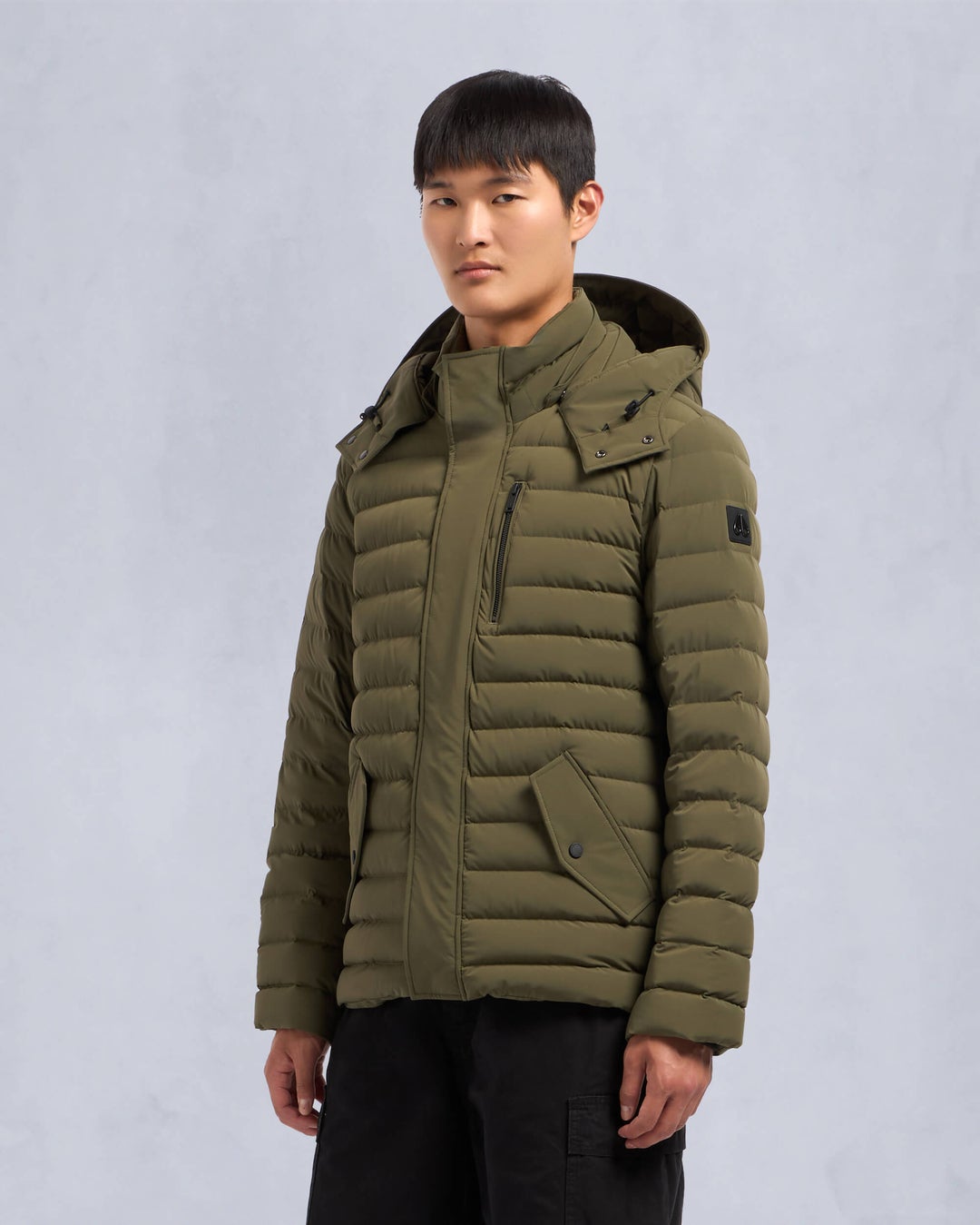 Olive Moose Knuckles Greystone Men Down Jacket | USA-QKEOB9568