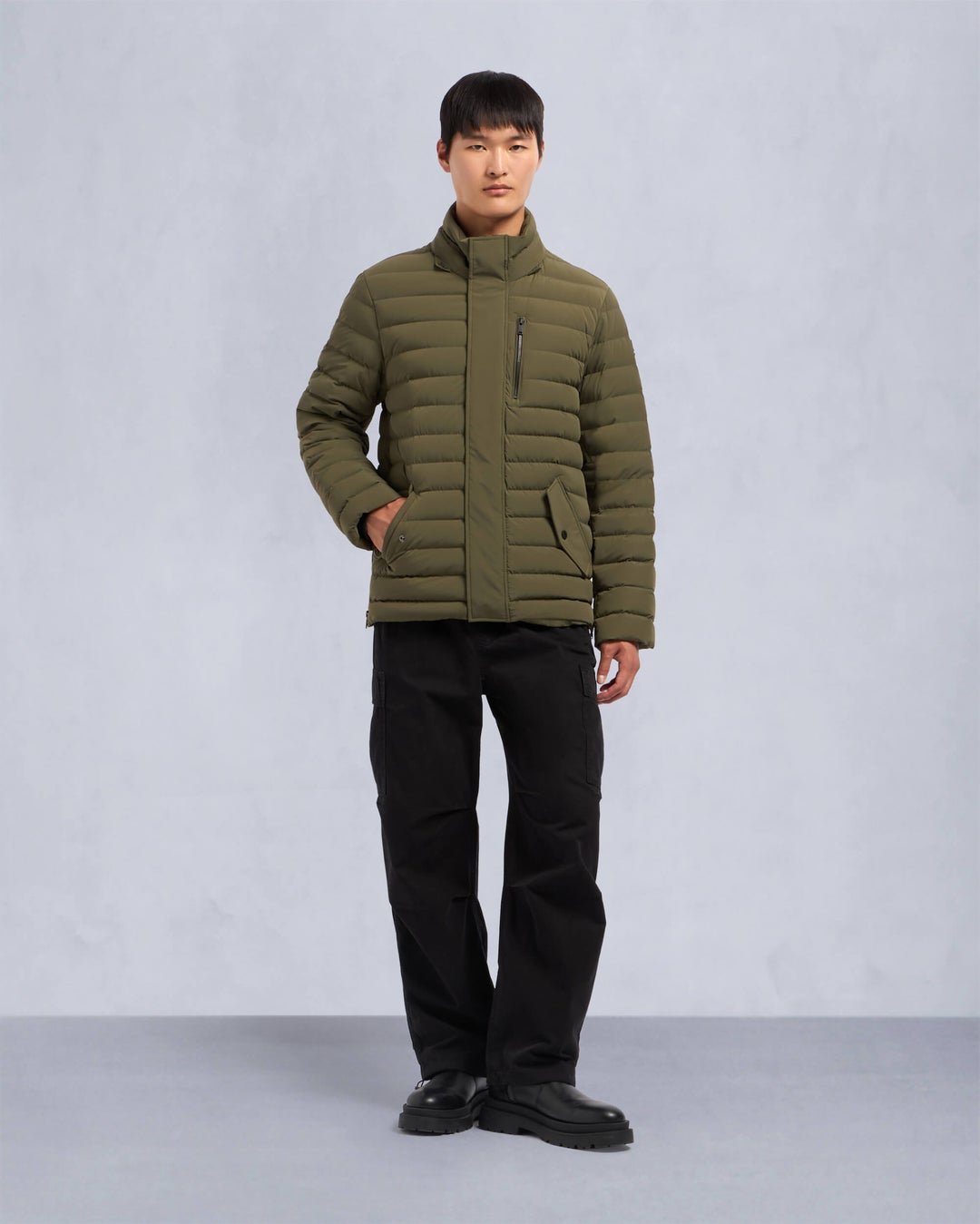 Olive Moose Knuckles Greystone Men Down Jacket | USA-QKEOB9568