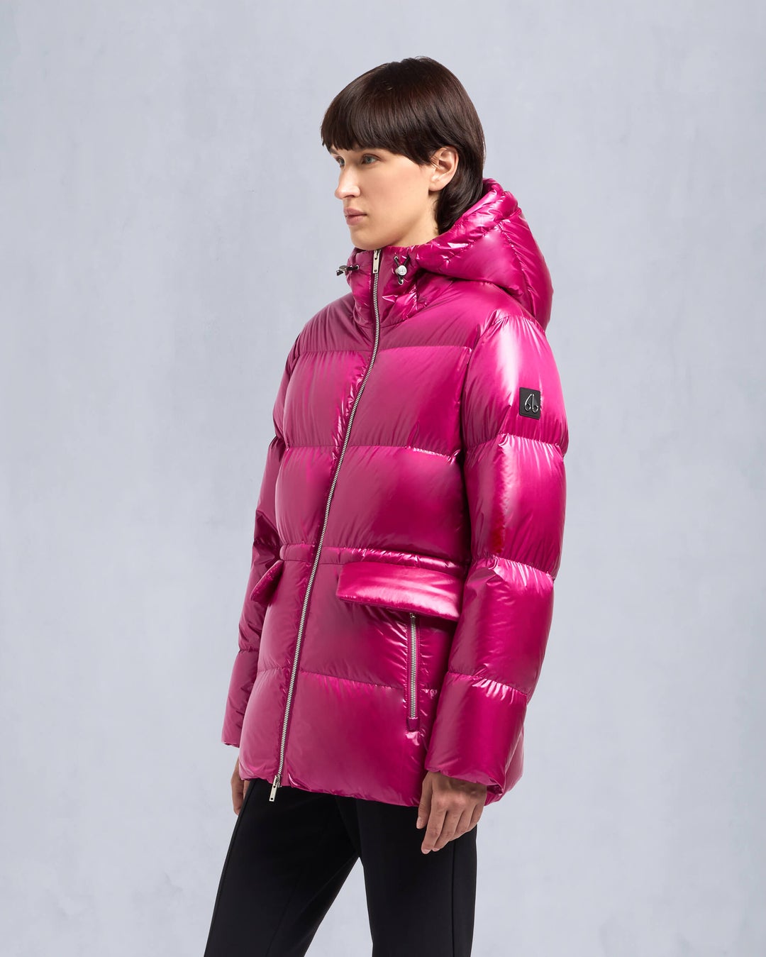 Pink Moose Knuckles Whitney 3q Women Puffer Jacket | USA-YHMBE6843