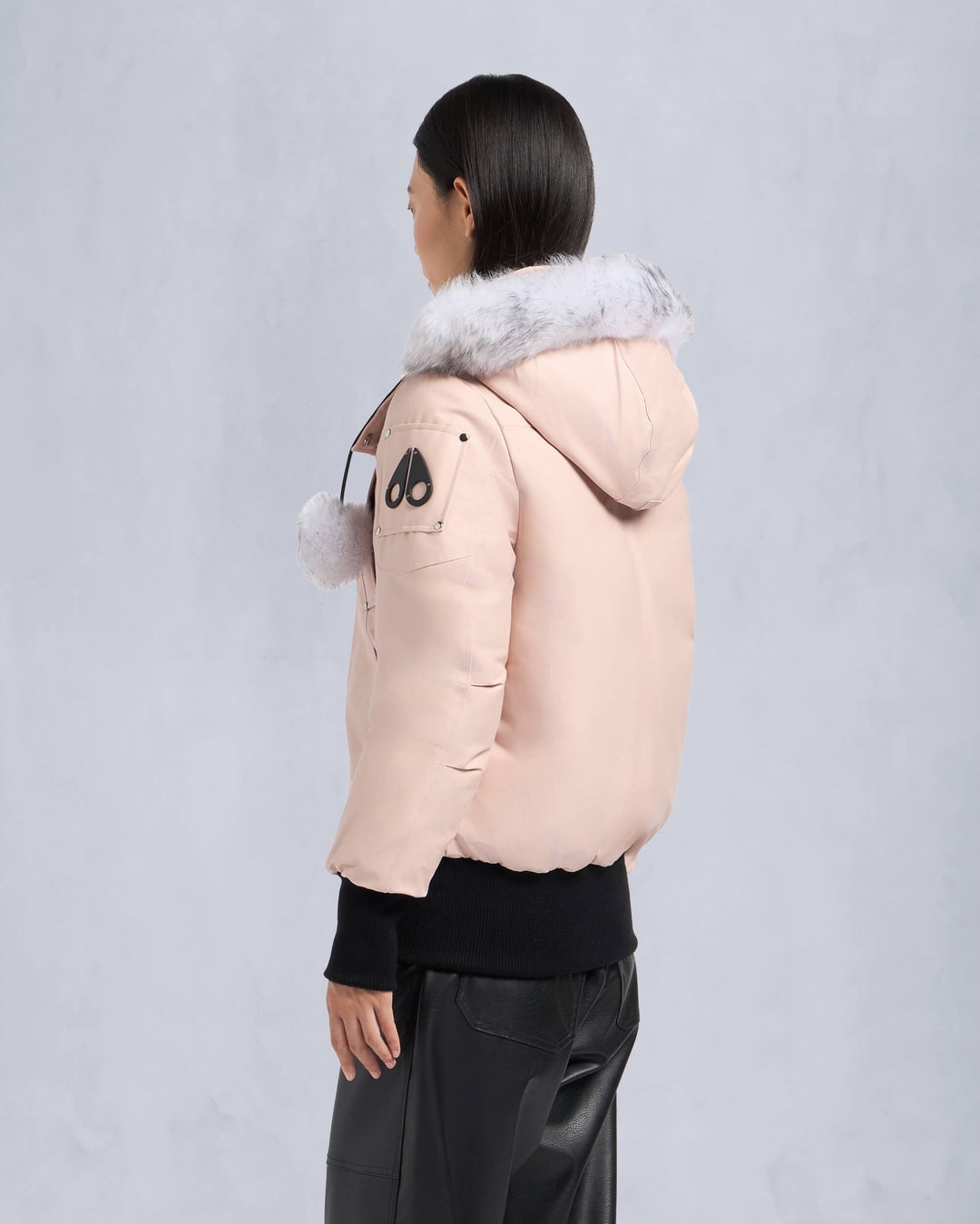 Rose Moose Knuckles Orginal Debbie Shearling Women Bomber Jacket | USA-HCJTP5820