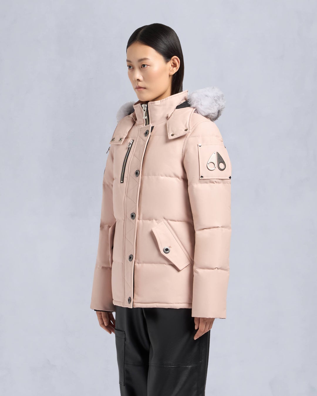 Rose Moose Knuckles Original Shearling 3q Women Down Jacket | USA-DEAIZ5402