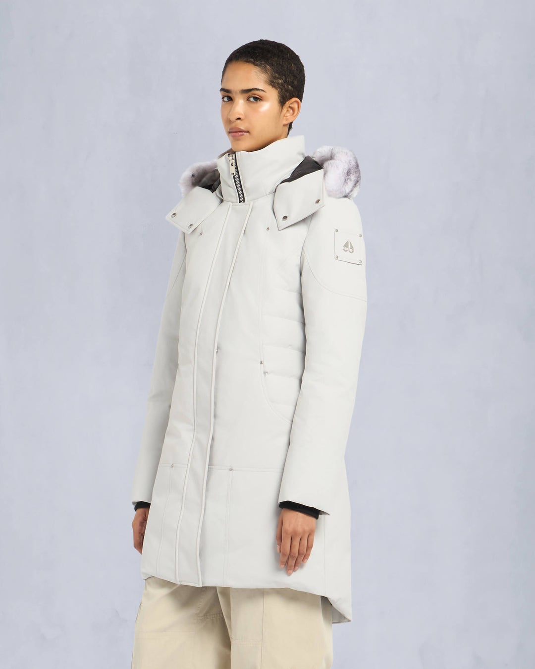 White Moose Knuckles Cloud Shearling Women Parka | USA-LMTFR0157