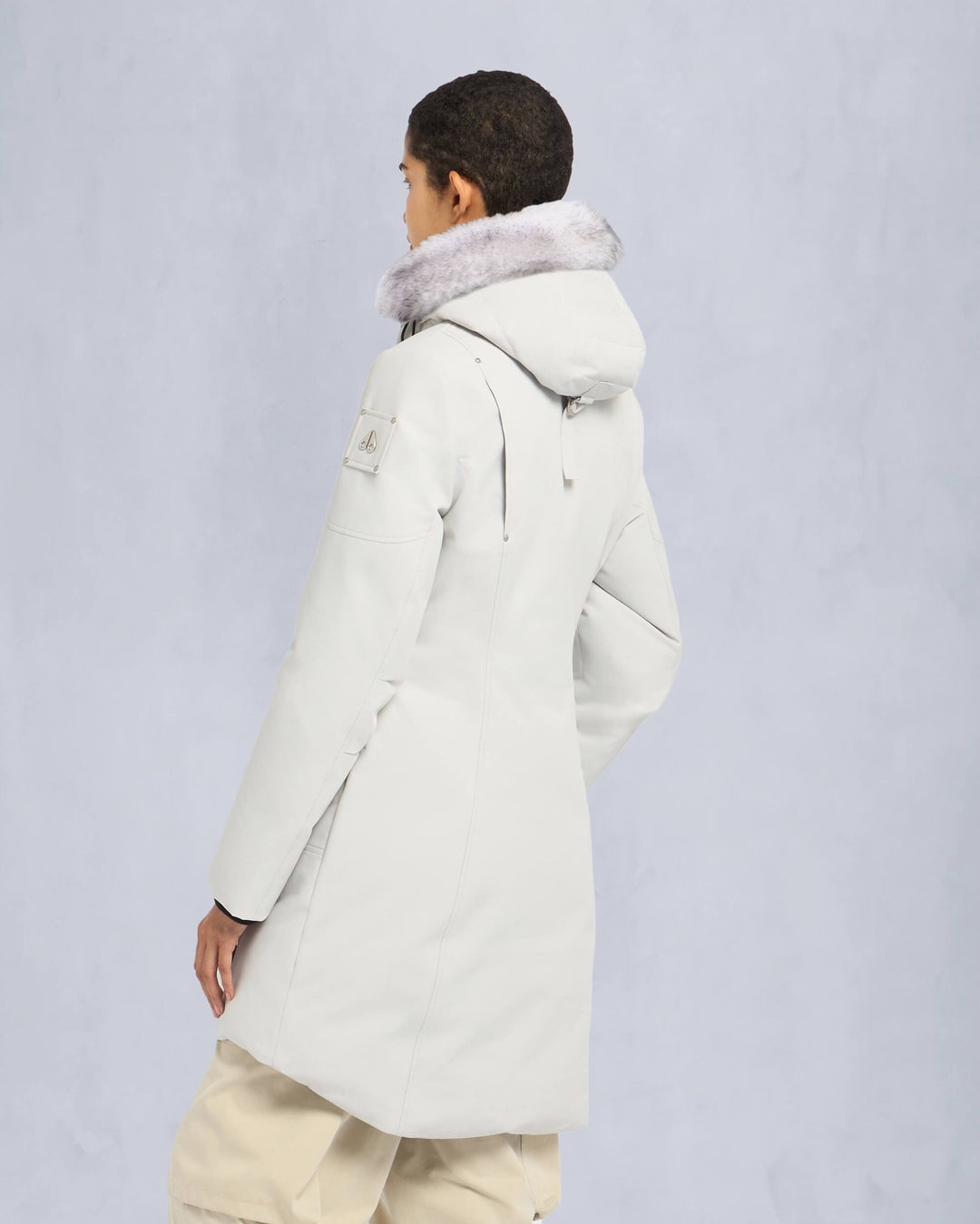 White Moose Knuckles Cloud Shearling Women Parka | USA-LMTFR0157