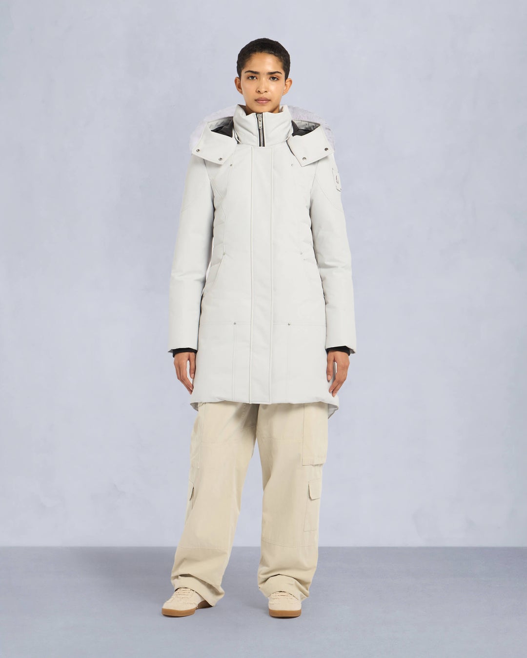 White Moose Knuckles Cloud Shearling Women Parka | USA-LMTFR0157