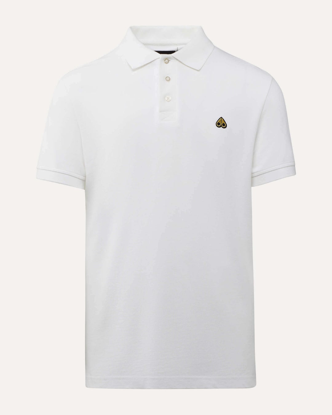 White Moose Knuckles Gold Pique Men Polo Shirt | USA-EVWZO5198