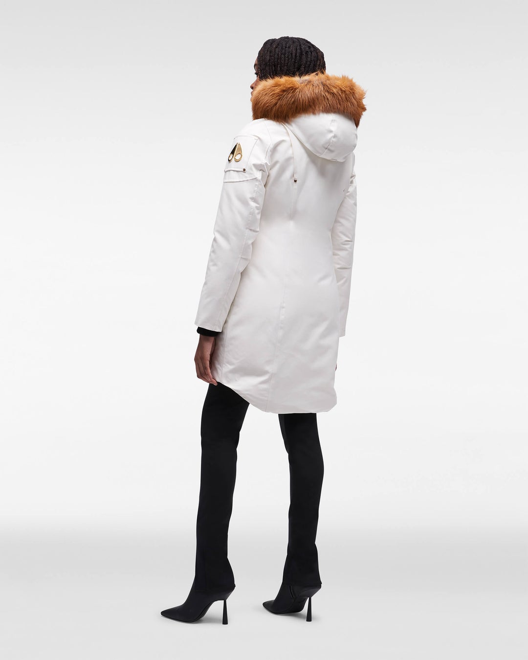 White Moose Knuckles Gold Stirling Fur Women Parka | USA-ZOLGE5437