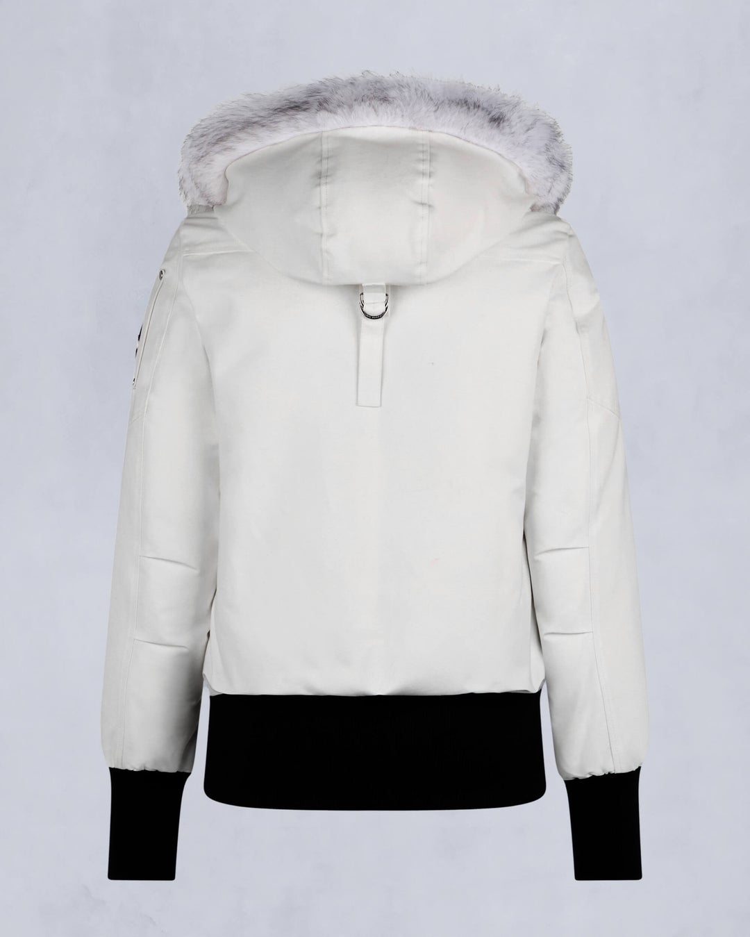 White Moose Knuckles Orginal Debbie Shearling Women Bomber Jacket | USA-TOLCS2153