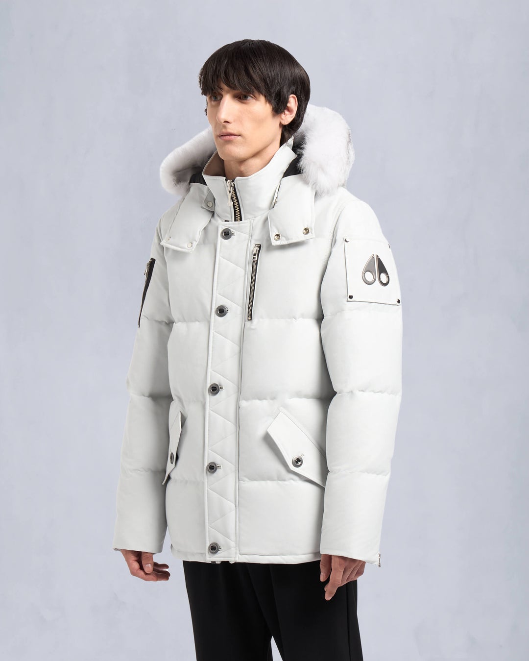 White Moose Knuckles Original Shearling 3q Men Winter Jacket | USA-UDYEZ3281