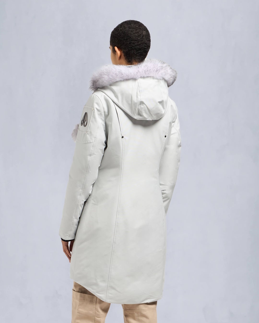 White Moose Knuckles Original Shearling Stirling Women Parka | USA-VBTPZ7093