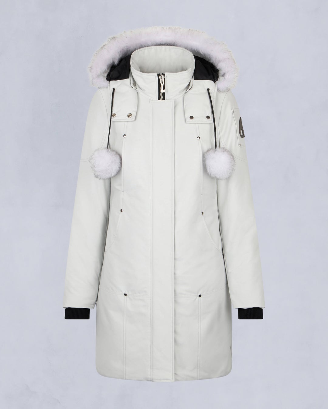 White Moose Knuckles Original Shearling Stirling Women Parka | USA-VBTPZ7093